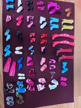 Assorted Doll Shoes and Accessories lot